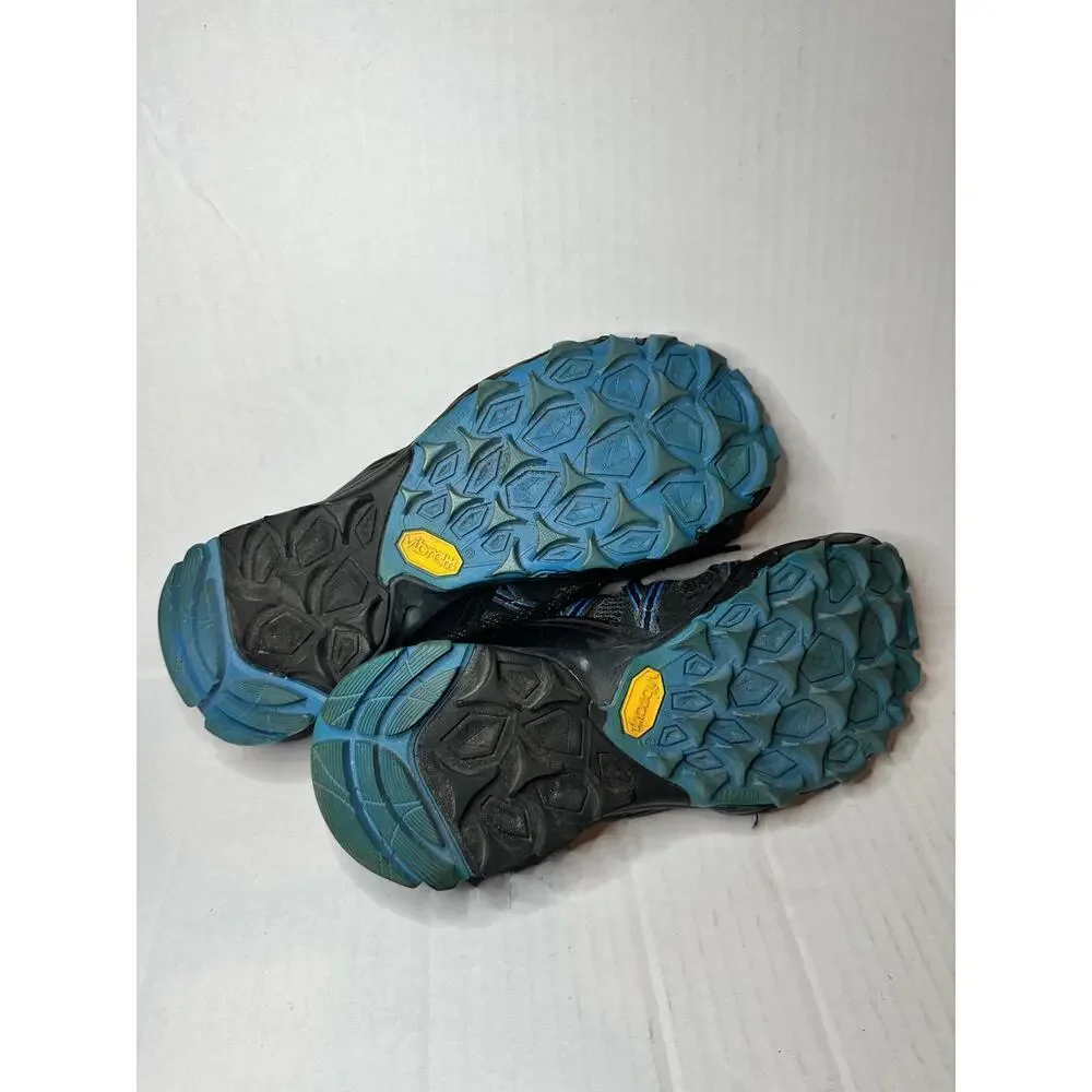 Merrell Size 8 Mens Choprock Hiking Shoes Sneakers Black Blue Outdoor